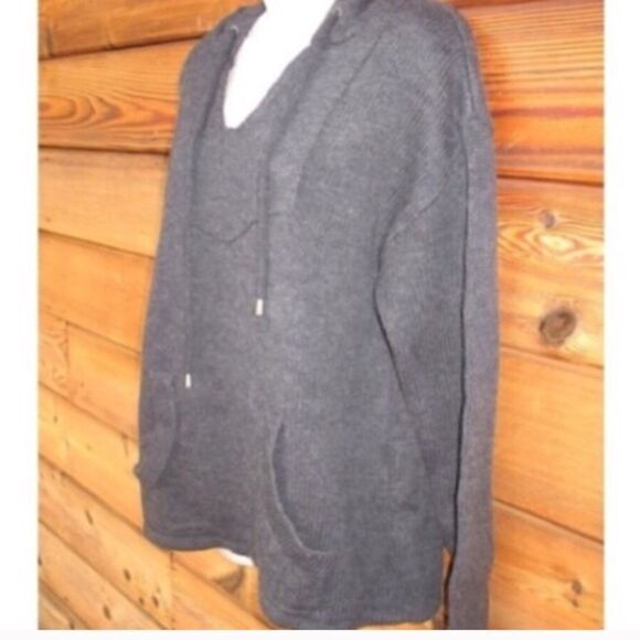 NWT Gray Oversized Wool Hoodie - Picture 4 of 7